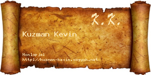 Kuzman Kevin névjegykártya
